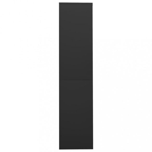 antracitszürke acél tolóajtós irodai szekrény 90 x 40 x 180 cm