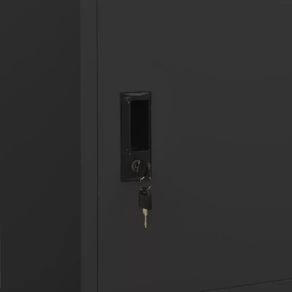 antracitszürke acél ruhásszekrény 80 x 50 x 180 cm