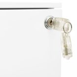 fehér acél mobil iratszekrény 39 x 45 x 67 cm