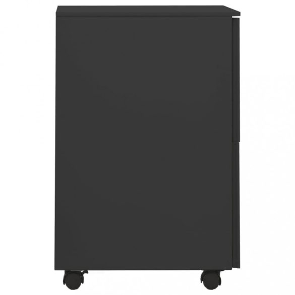 antracitszürke acél mobil iratszekrény 39 x 45 x 67 cm