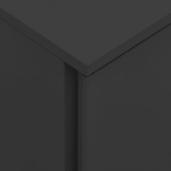 antracitszürke acél mobil iratszekrény 39 x 45 x 67 cm