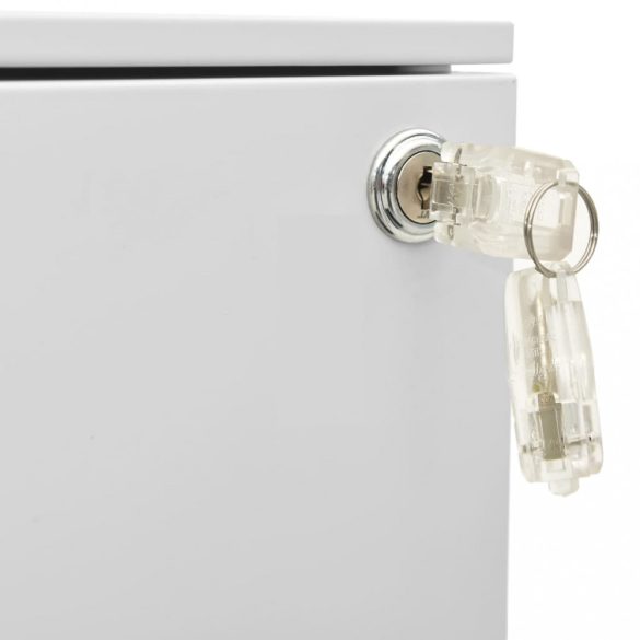 világosszürke acél mobil iratszekrény 39 x 45 x 60 cm