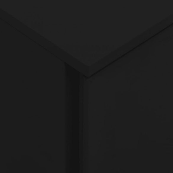 fekete acél mobil iratszekrény 39 x 45 x 60 cm