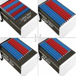 fehér acél mobil iratszekrény 30 x 45 x 59 cm