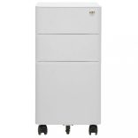 világosszürke acél mobil iratszekrény 30 x 45 x 59 cm