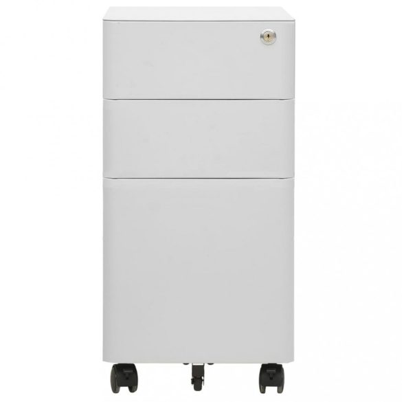 világosszürke acél mobil iratszekrény 30 x 45 x 59 cm