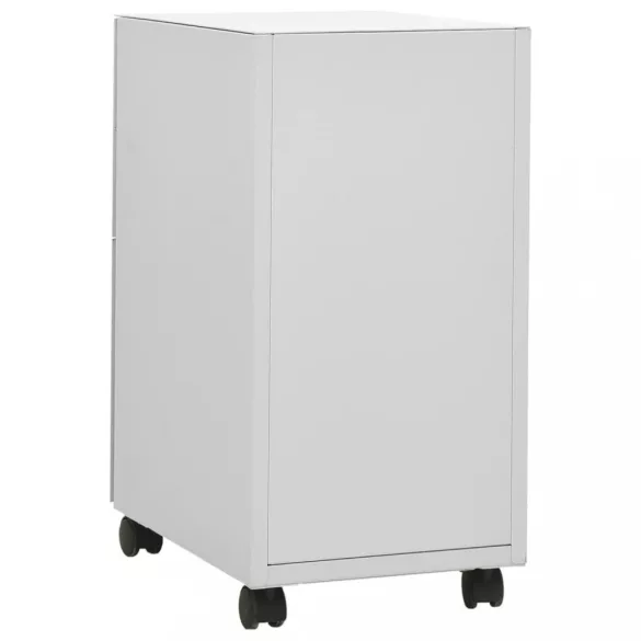 világosszürke acél mobil iratszekrény 30 x 45 x 59 cm