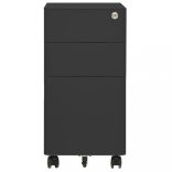 antracitszürke acél mobil iratszekrény 30 x 45 x 59 cm