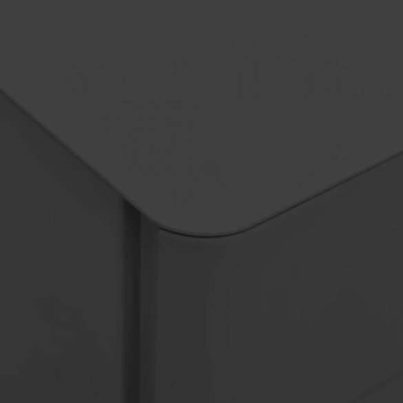 antracitszürke acél mobil iratszekrény 30 x 45 x 59 cm