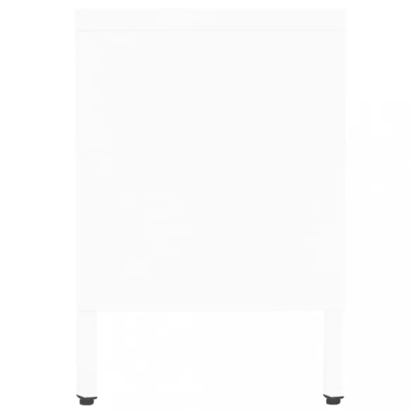 fehér acél és üveg TV-szekrény 90 x 30 x 44 cm