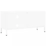 fehér acél és üveg TV-szekrény 90 x 30 x 44 cm