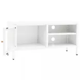 fehér acél és üveg TV-szekrény 90 x 30 x 44 cm