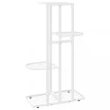 fehér 4 szintes acél virágtartó állvány 43 x 22 x 76 cm