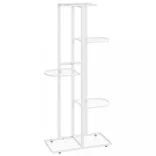 fehér 5 szintes acél virágtartó állvány 43 x 22 x 98 cm