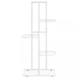 fehér 5 szintes acél virágtartó állvány 43 x 22 x 98 cm