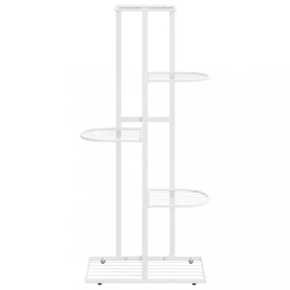 fehér 5 szintes acél virágtartó állvány 43 x 22 x 98 cm