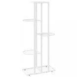 fehér 5 szintes acél virágtartó állvány 43 x 22 x 98 cm