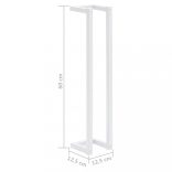 fehér acél törölközőtartó 12,5 x 12,5 x 60 cm