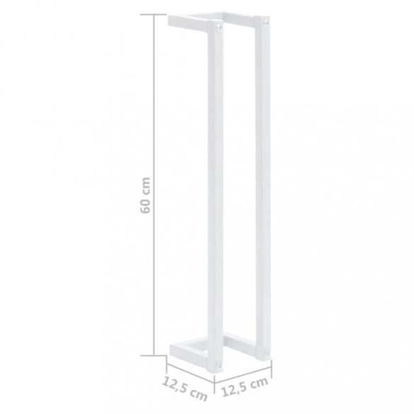 fehér acél törölközőtartó 12,5 x 12,5 x 60 cm