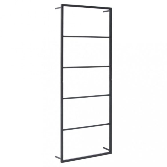 fekete acél törölközőtartó 45 x 10 x 115 cm