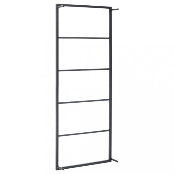 fekete acél törölközőtartó 45 x 10 x 115 cm
