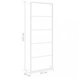 fehér acél törölközőtartó 45 x 10 x 115 cm