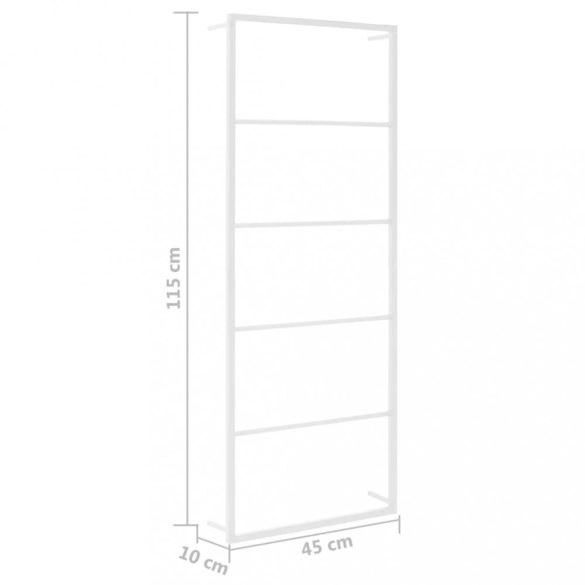 fehér acél törölközőtartó 45 x 10 x 115 cm