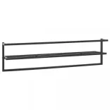 fekete vas törölközőtartó 95 x 25 x 22 cm