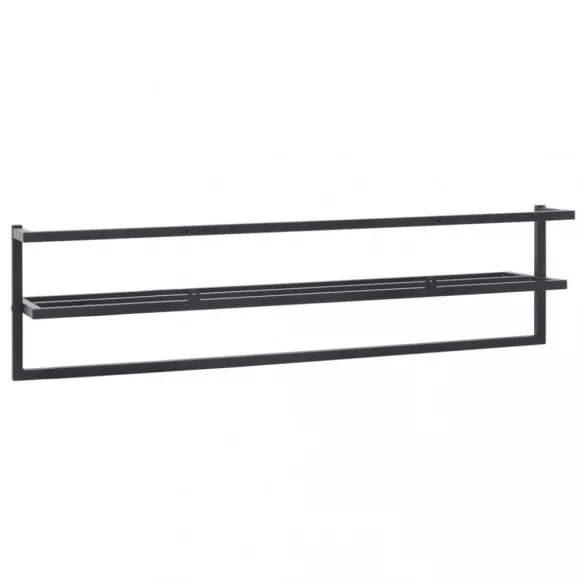 fekete vas törölközőtartó 95 x 25 x 22 cm