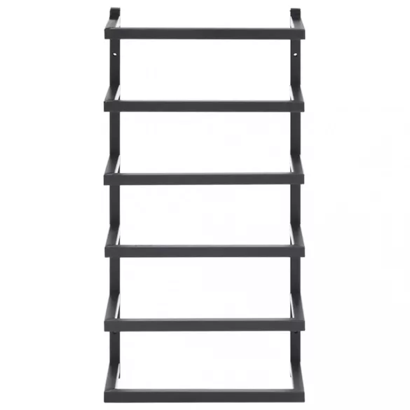 fekete acél törölközőtartó 24 x 12 x 48 cm