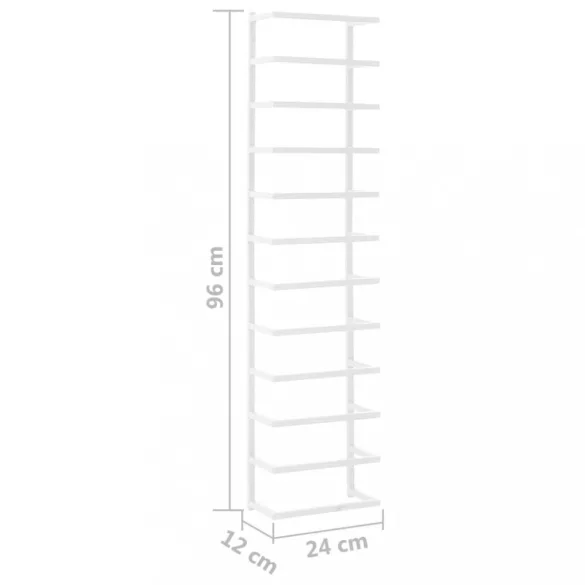 fehér acél törölközőtartó 24 x 12 x 96 cm