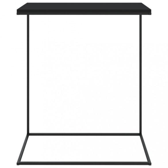 fekete szerelt fa kisasztal 55 x 35 x 66 cm