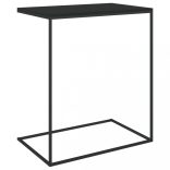 fekete szerelt fa kisasztal 55 x 35 x 66 cm