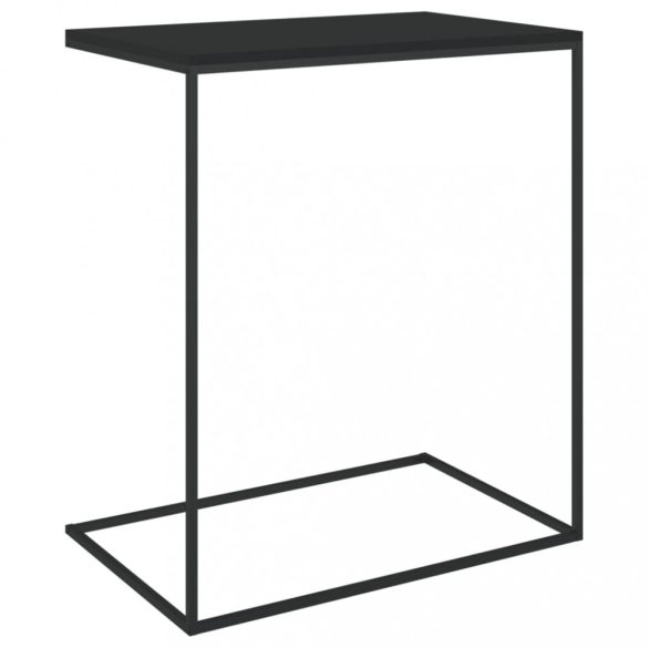 fekete szerelt fa kisasztal 55 x 35 x 66 cm