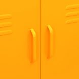 mustársárga acél tárolószekrény 80 x 35 x 101,5 cm