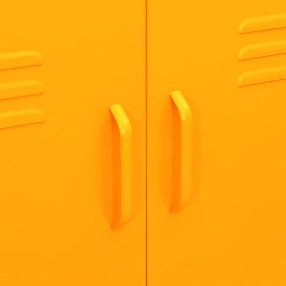 mustársárga acél tárolószekrény 80 x 35 x 101,5 cm