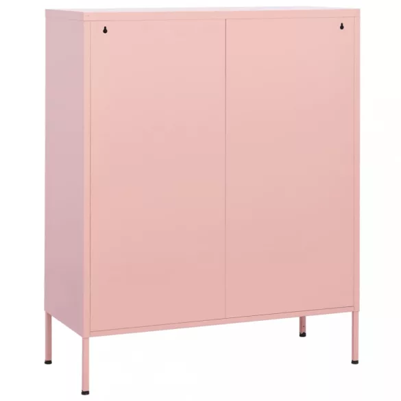 rózsaszín acél tárolószekrény 80 x 35 x 101,5 cm