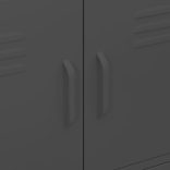 antracitszürke acél tárolószekrény 80 x 35 x 101,5 cm