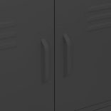 fekete acél tárolószekrény 80 x 35 x 101,5 cm