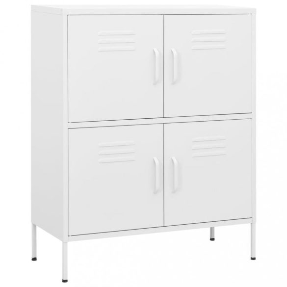 fehér acél tárolószekrény 80 x 35 x 101,5 cm