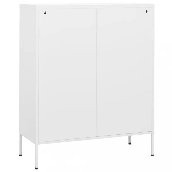 fehér acél tárolószekrény 80 x 35 x 101,5 cm