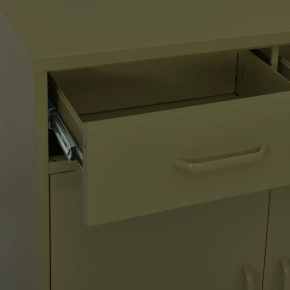 olívazöld acél tárolószekrény 80 x 35 x 101,5 cm