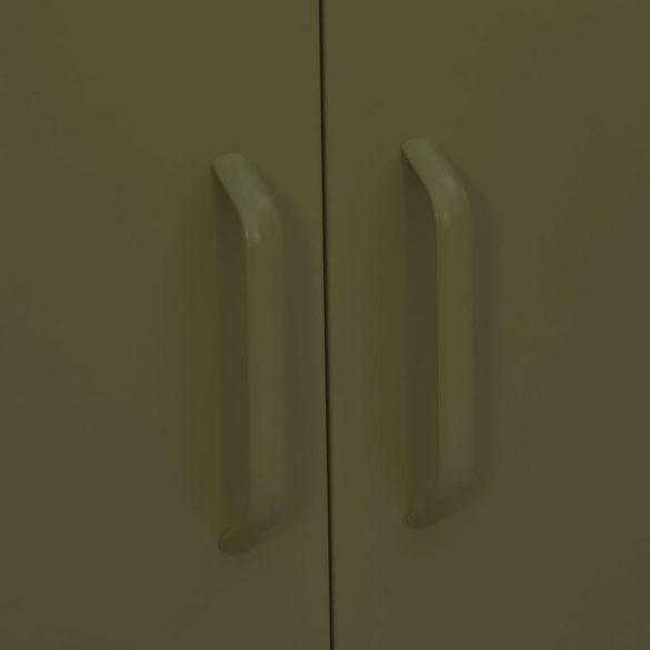 olívazöld acél tárolószekrény 80 x 35 x 101,5 cm