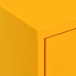 mustársárga acél tárolószekrény 80 x 35 x 101,5 cm