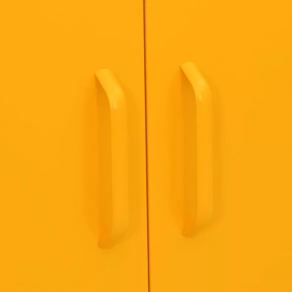 mustársárga acél tárolószekrény 80 x 35 x 101,5 cm