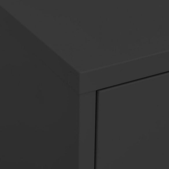 antracitszürke acél tárolószekrény 80 x 35 x 101,5 cm