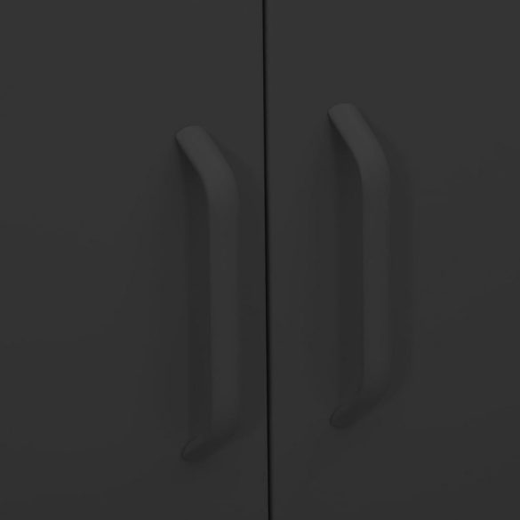 antracitszürke acél tárolószekrény 80 x 35 x 101,5 cm