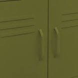 olívazöld acél tárolószekrény 60 x 35 x 56 cm