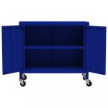 tengerészkék acél tárolószekrény 60 x 35 x 56 cm