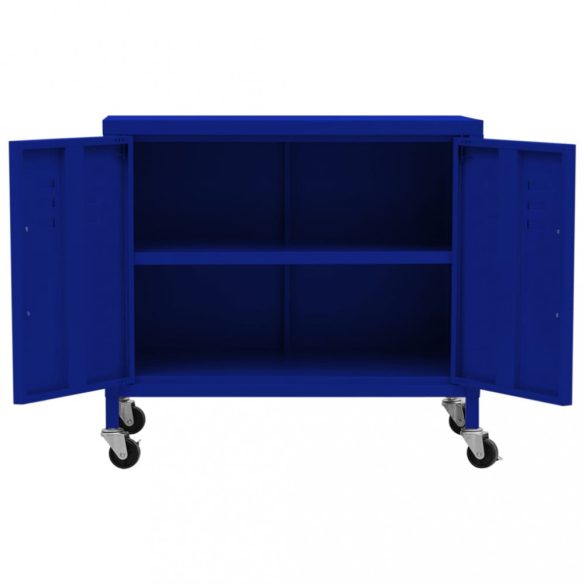 tengerészkék acél tárolószekrény 60 x 35 x 56 cm